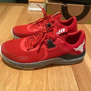 Red Men's Size M 12.0 (W 13.0) Adult Under Armour Tribase Reign Shoes (New)