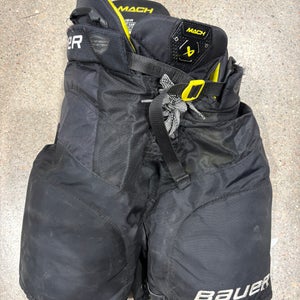 Black Youth Large Bauer Supreme Mach Hockey Pants (Used)