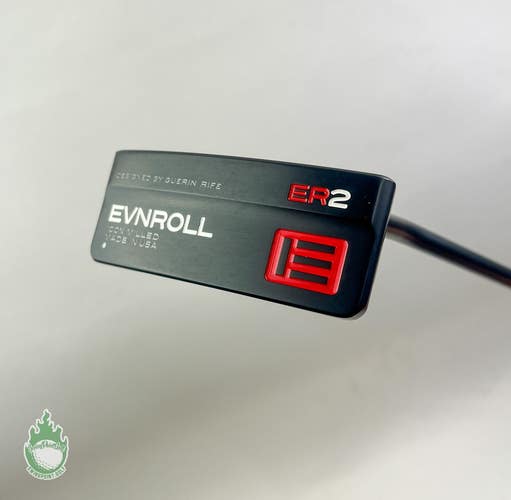 Used Right Handed EVNROLL ER2 Black 35" Milled Putter Steel Golf Club