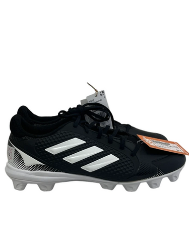 Used Adidas PURE HUSTLE 2 WOMENS BB/SB Cleats Black And White Senior 13 11692-S000145830