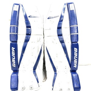 Used Bauer R5000 REACTOR Goalie Leg Pads Junior White 28" 11860-S000303830