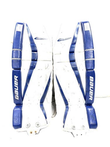 Used Bauer R5000 REACTOR Goalie Leg Pads Junior White 28" 11860-S000303830
