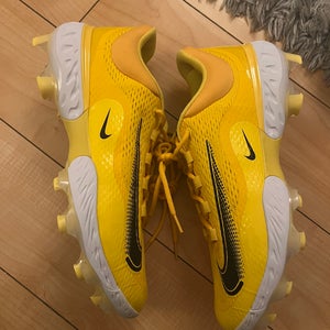 NIKE Alpha Huarache Elite 4 MCS Baseball Cleats Yellow DX6962-701 Men’s Size 15