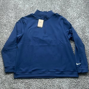 Nike Tour 1/2 Zip Golf Top Mens Size XL Dark Blue FZ7522-410
