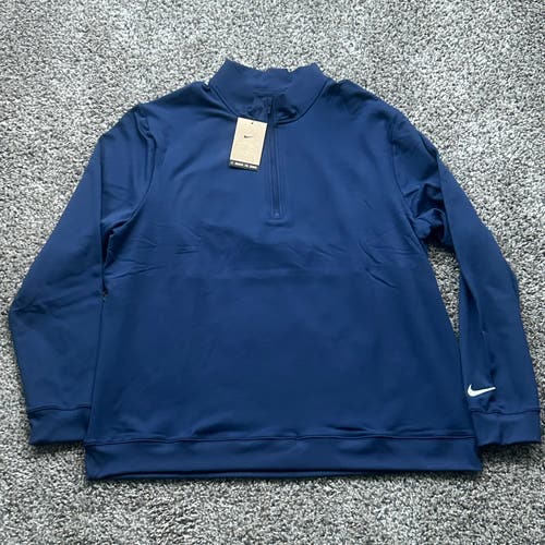 Nike Tour 1/2 Zip Golf Top Mens Size XL Dark Blue FZ7522-410
