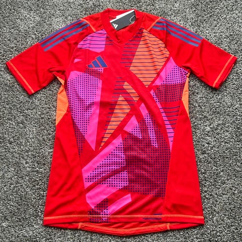 Adidas Tiro 24 GK Goalkeeper SS Soccer Jersey Red Men's Large Slim Fit IN0425
