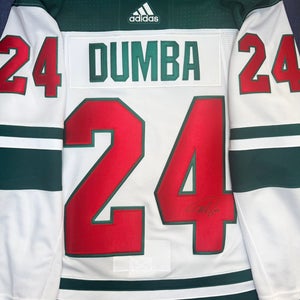 Matthew Dumba NHL Adidas Away Climalite Jersey Size: 42 AUTOGRAPHED