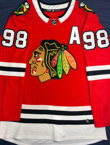 Connor Bedard Chicago Blackhawks Home Adidas Climalite Jersey Size: 50 + A Patch