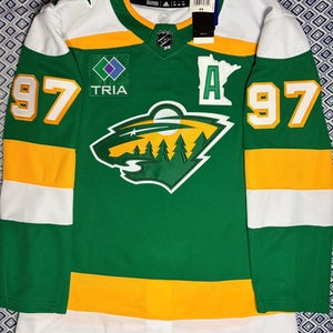 Kirill Kaprizov Adidas Prime Green Minnesota Wild 3rd Jersey Size: 44 Tria + A