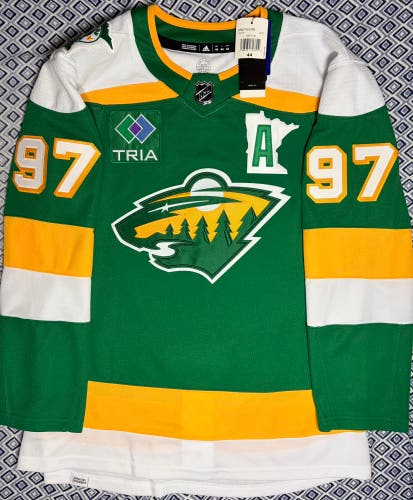 Kirill Kaprizov Adidas Prime Green Minnesota Wild 3rd Jersey Size: 44 Tria + A