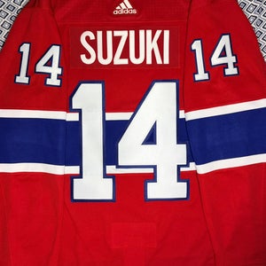 Nick Suzuki Adidas Prime Green Montreal Canadiens Home Jersey Size: 54 + C Patch