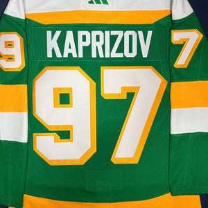 Kirill Kaprizov Adidas Reverse Retro 2.0 Minnesota Wild Jersey Size: 46 + Tria