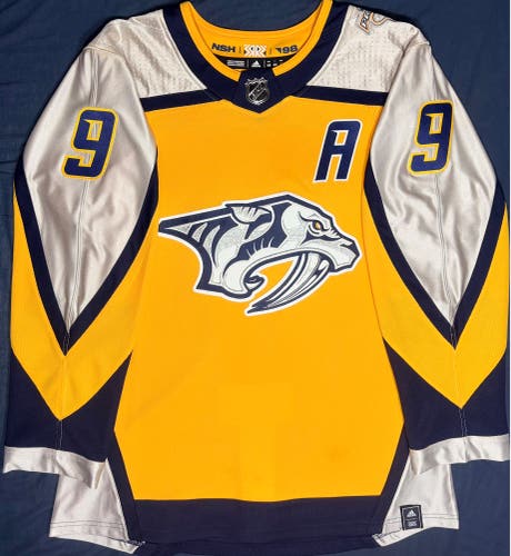 Filip Forsberg Adidas Nashville Predators Reverse Retro 1.0 Jersey Size: 44
