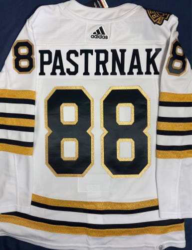 David Pastrnak Boston Bruins Adidas 100th Anniversary Away Jersey Size: 50 + A