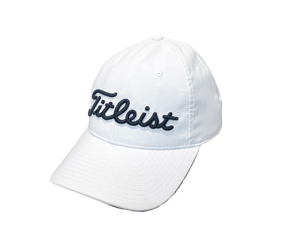 NEW Titleist Tour Performance White/Black Adjustable Golf Hat/Cap (Closeout)
