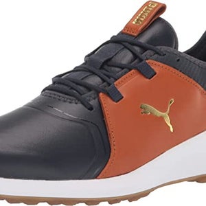 Puma Ignite Fasten8 Crafted Shoes (Navy/Gold/Leather Brown, 11.5, Medium) NEW