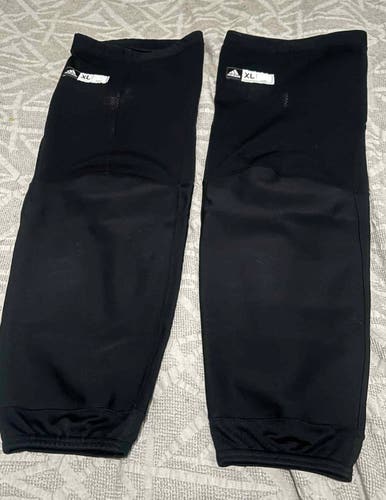 NHL Pro Stock Adidas Ice Hockey Socks Black XL 30”