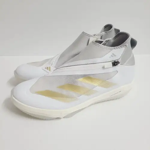 Adidas Adizero Impact+ Turf Baseball Shoes IF8497 Size 10.5 Cloud White Gold