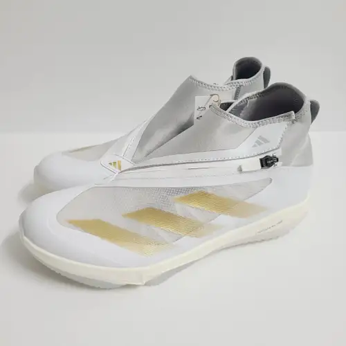 Adidas Adizero Impact+ Turf Baseball Shoes IF8497 Size 12 Cloud White Gold