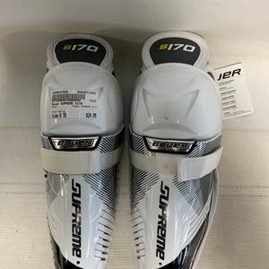 Used Bauer SUPREME S170 Junior Shin Guards White 8" 11823-S000037080