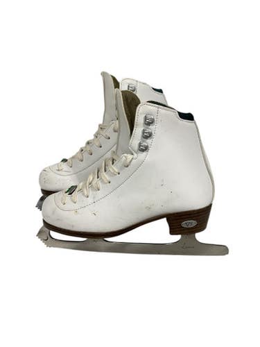Used Riedell EMERALD Girls Softboot Skate White Junior 03 11847-S000032521