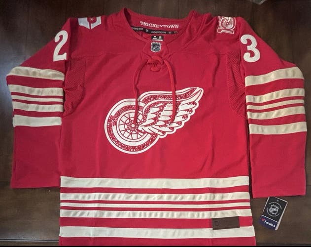 Detroit Red Wings Lucas Raymond #23 100 Year Centennial Jersey Adult Medium(50)