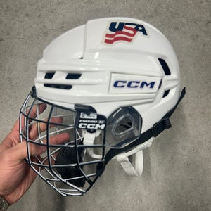 Medium Team USA Olympics CCM TACKS X COMBO Helmet Pro Stock (New) white