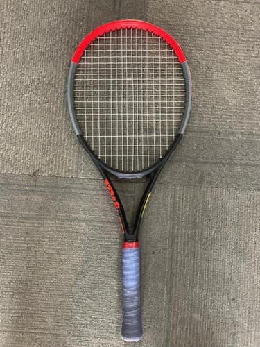 Used Wilson CLASH 100 Adult Tennis Racquet Black 4 3/8" 11614-S000223433