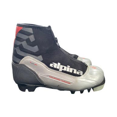 Used Alpina Boys NNN XC Ski Boots Black JR-02 11883-S000156642