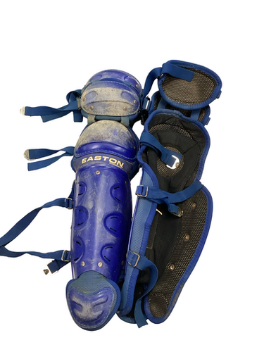 Used Easton SHIN GUARDS Catchers Leg Guards Royal Blue Intermed 11613-S000176067