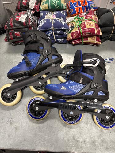 Used Rollerblade MACROBLADE 100 Senior Rec Fitness Skates Navy Blue Senior 7 11793-S000262718