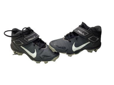 Used Nike TROUT  YTH BB CLEATS BB/SB Cleats Black Junior 05 11347-S000262788