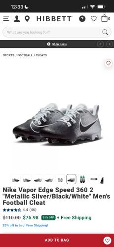 Men's Size 13.0 (W 14.0) Nike Vapor Edge Speed 360 Low Top (New)