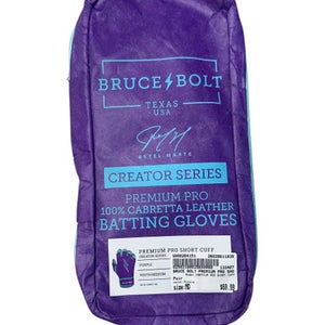 New PREMIUM PRO SHORT CUFF BB/SB Batting Gloves Purple MD 11835-S000204151