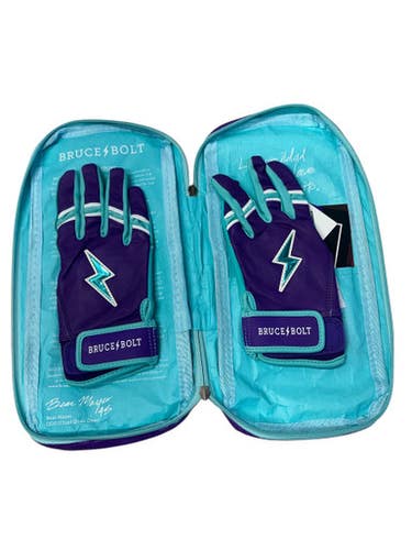 New PREMIUM PRO SHORT CUFF BB/SB Batting Gloves Purple MD 11835-S000204150