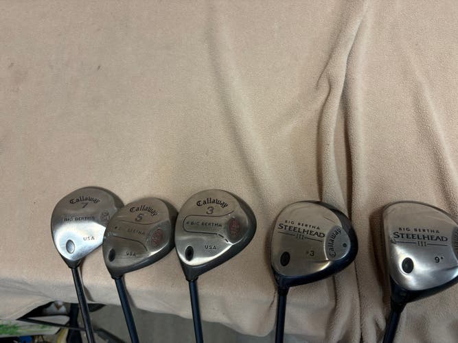 Men's Callaway Big Bertha Right Handed Clubs (Full Set) Regular Flex 5 Pieces (Used)