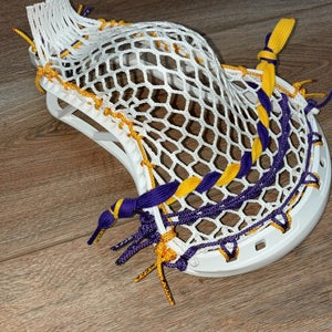 GCA head (White) Strung Purple/Yellow