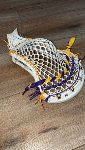 GCA head (White) Strung Purple/Yellow