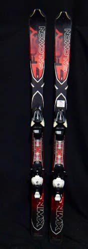SALOMON FURY JR XWING SKIS SIZE 140 CM WITH NEW SALOMON BINDINGS