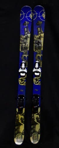 K2 JUVY TWIN TIP SKIS SIZE 129 CM WITH NEW LOOK BINDINGS