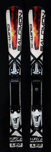 SALOMON X-WING SKIS SIZE 90 CM WITH NEW FISCHER BINDINGS