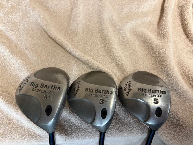Men's Callaway Big Bertha Steelhead Right Handed Clubs (Full Set) Stiff Flex (Used)