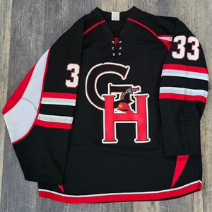 Police Fire, Guns & Hoses Black AK Hockey Jersey #33
