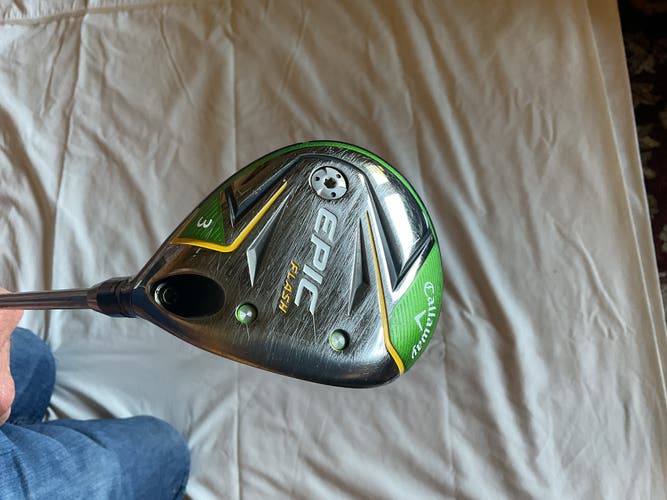 Men's 2019 Callaway Epic Flash Right Handed Fairway Wood Regular Flex 3 Wood (Used)