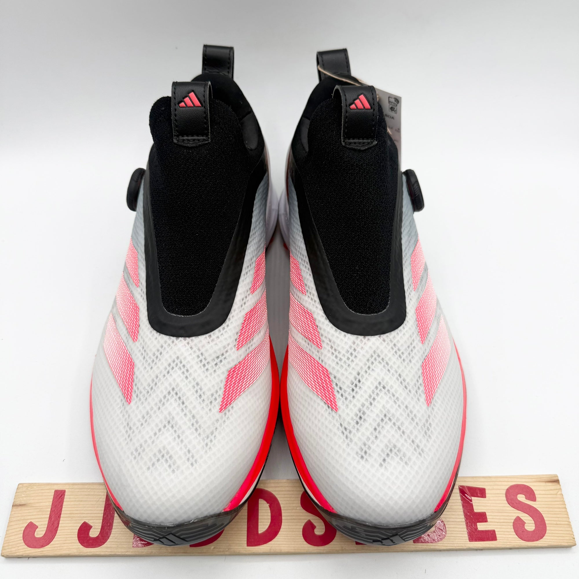 Adidas Adizero ZG BOA Spikeless Golf Shoe White Red Black 