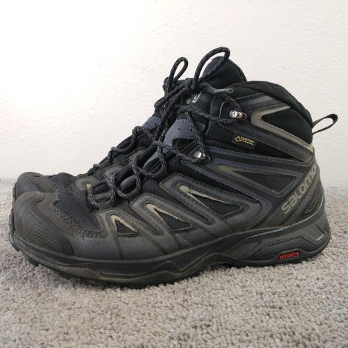 Salomon X Ultra Mid 3 GTX Waterproof Hiking Boots Mens Size 8.5 Black Gray