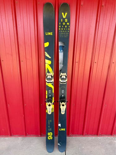 Men's 2024 Line Vision 98 179 cm Skis With Bindings Max Din 13 (Used)-excellent condition-2024 model
