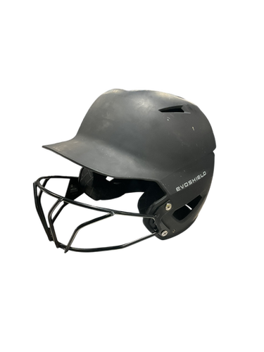 Used Evoshield YOUTH SIZE Batting Helmet w/Mask Black One Size 11834-S000045640