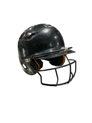 Used Schutt SCHUTT BB HELMET BLK Batting Helmet w/Mask Black SM 11834-S000045616