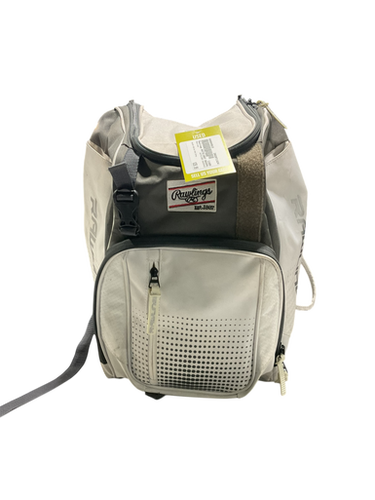 Used Rawlings WHITE/GREY BACKPACK BB/SB Player Backpack White And Grey 11834-S000045615